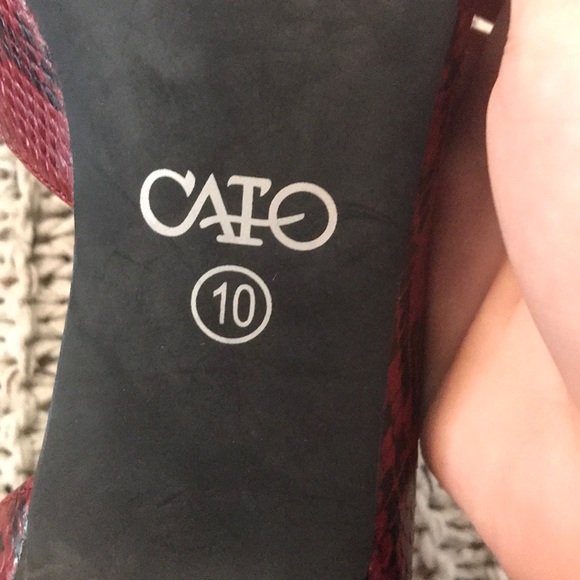 Cato heels size 10. Red Snake Skin - Picture 7 of 7